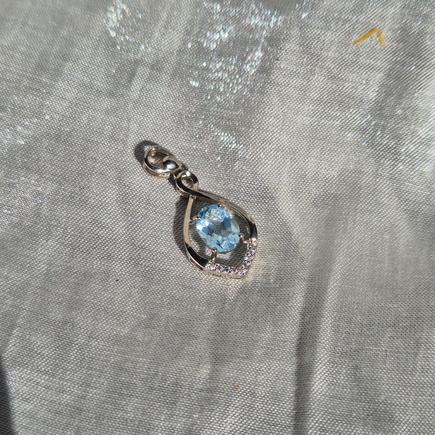 Blue topaz necklace