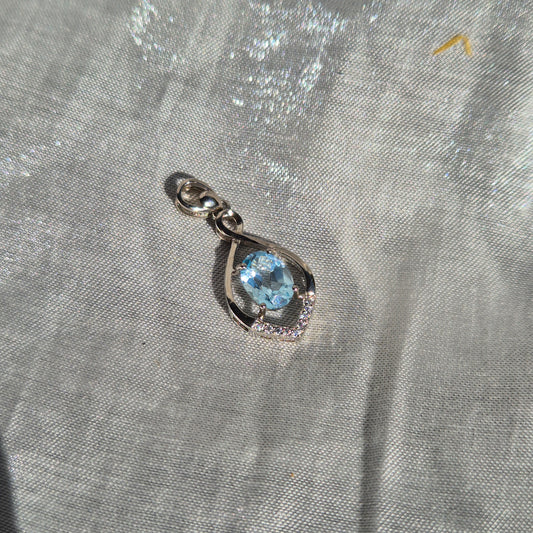 Blue topaz necklace