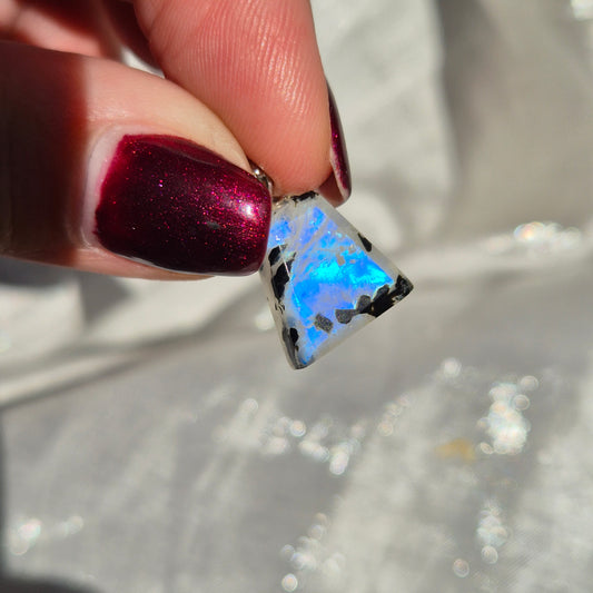 Rainbow moonstone necklace small