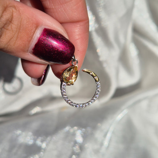Citrine snake necklace