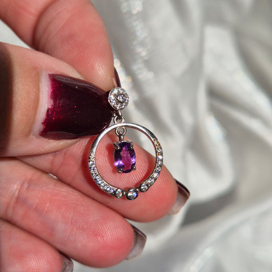 Amethist round necklace