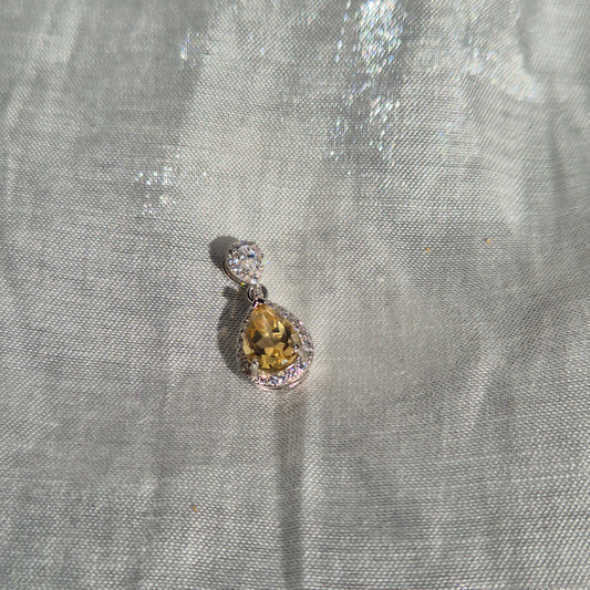 Citrine droplet necklace