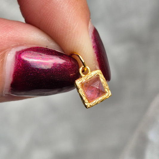 Pink topaz necklace