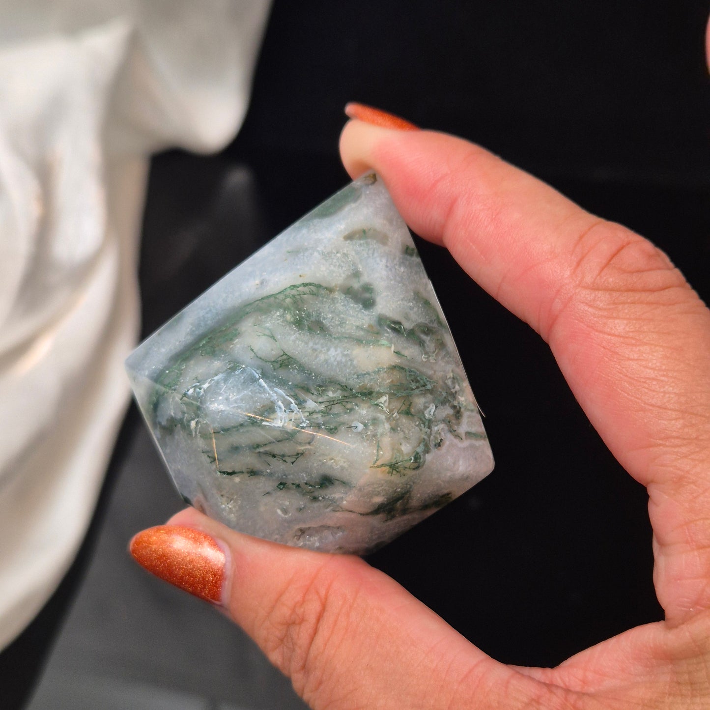 Moss agate diamond 2