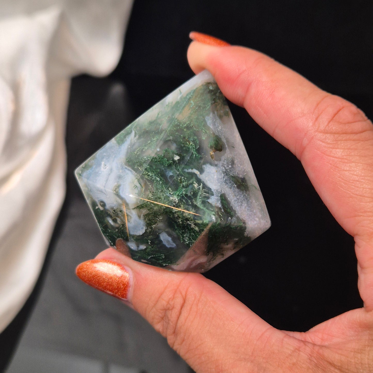 Moss agate diamond 2
