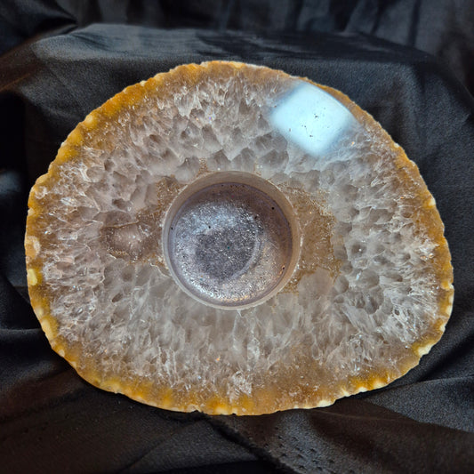 agate / quarts candleholder 3