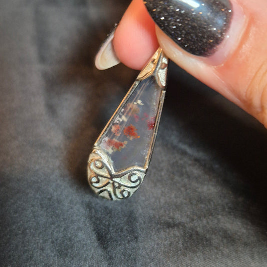 Indonesian moss agate pendant 1