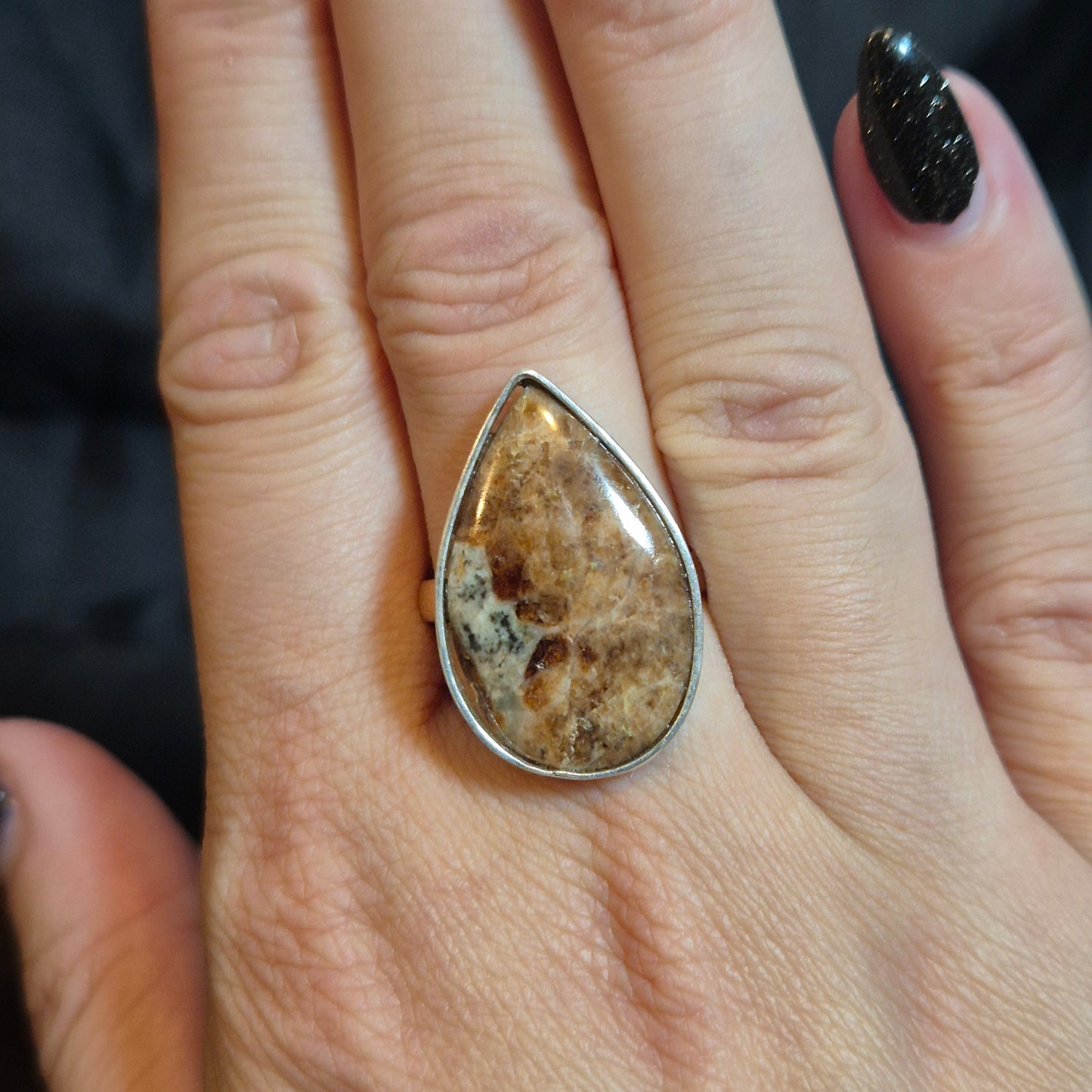 garnet in Wollastonite ring 5