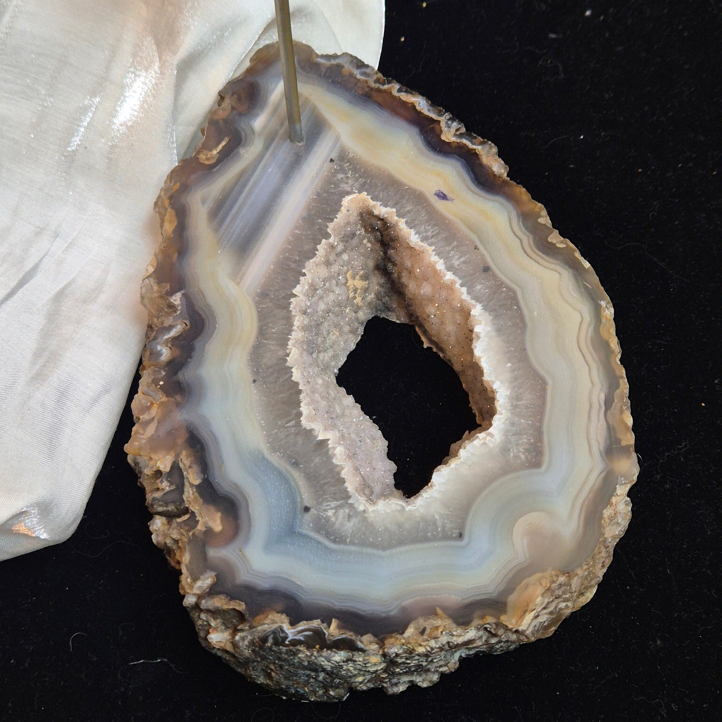 Agate / quarts candleholder 5