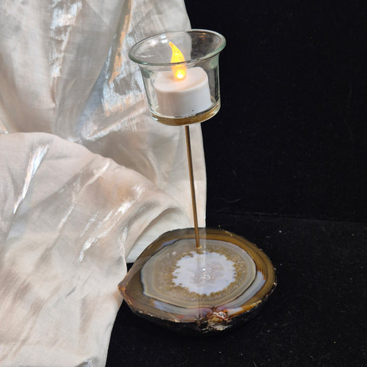 Agae / quarts candleholder 6