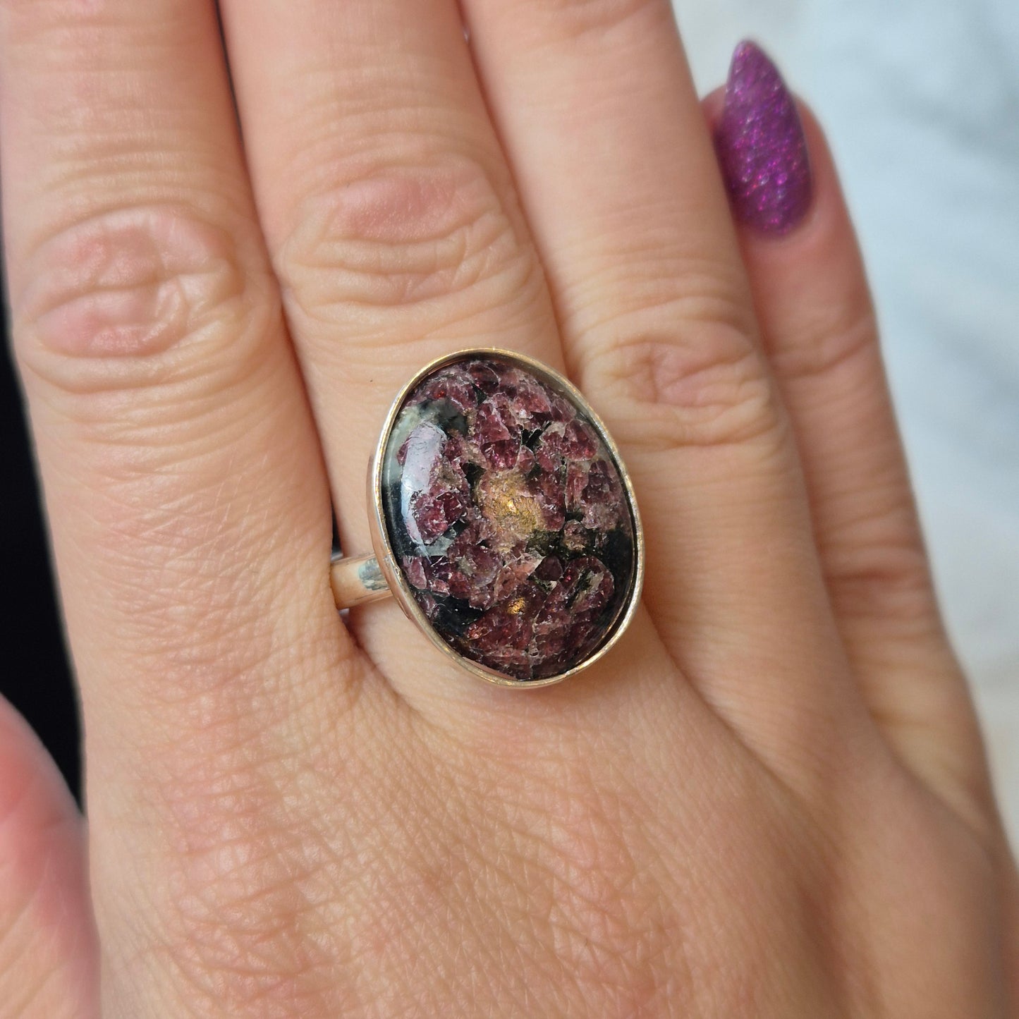 Norwegian Eudialyte ring 3