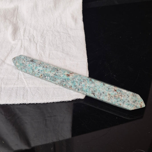 Amazonite / garnet doublepointer