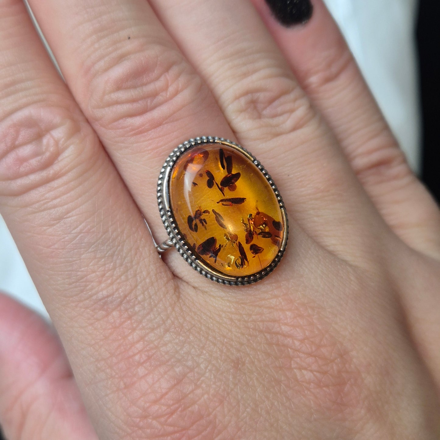 flower amber ring 4