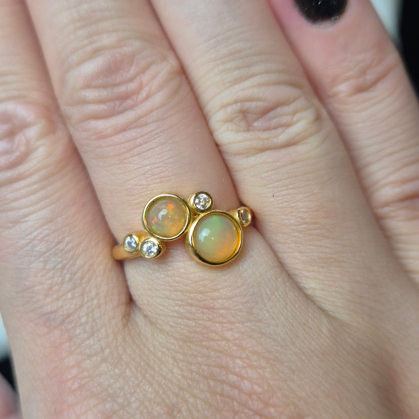 Opal ring gold 2