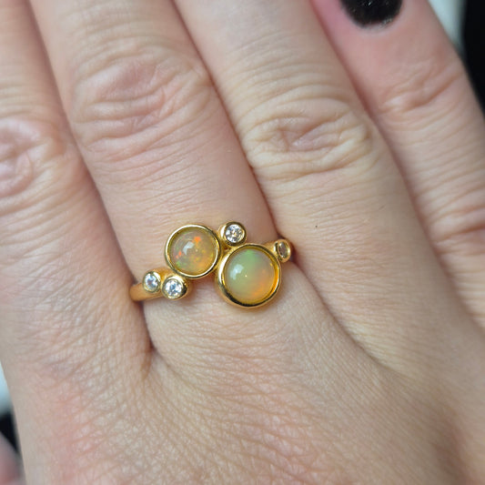 Opal ring gold 2