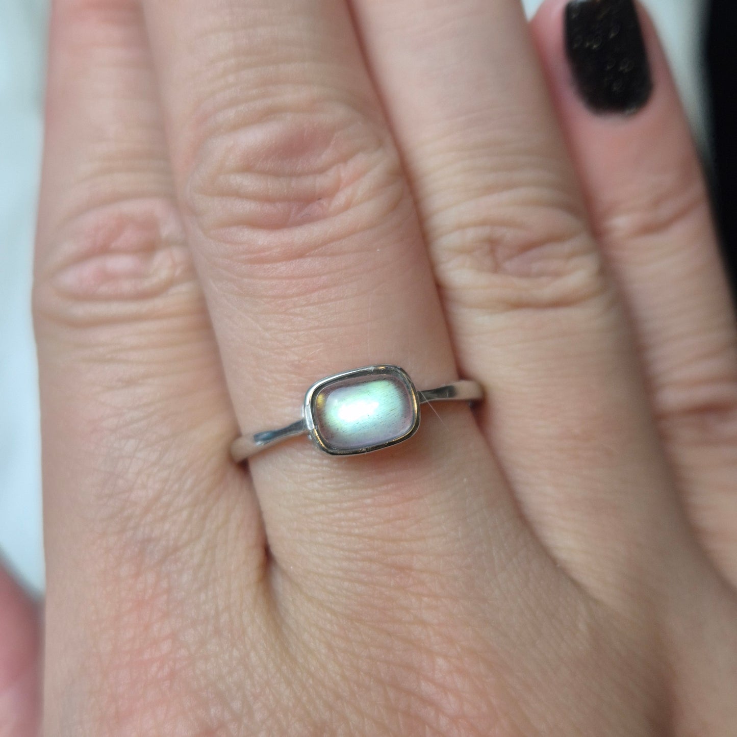 Labradorite ring simple