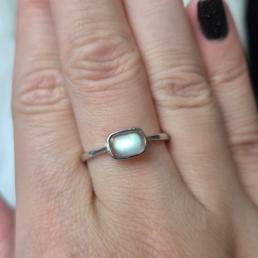Labradorite ring simple