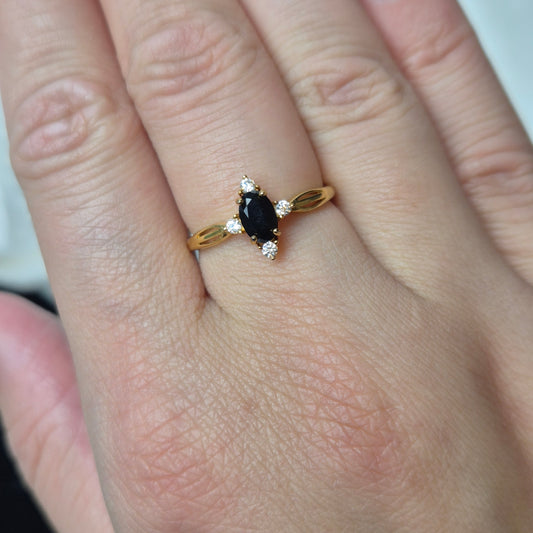 Obsidian ring "princess"