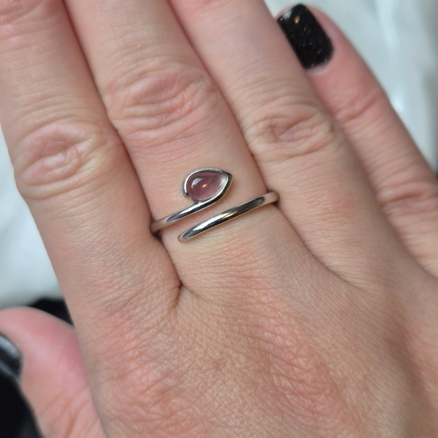 Watermelon tourmaline ring "snake"
