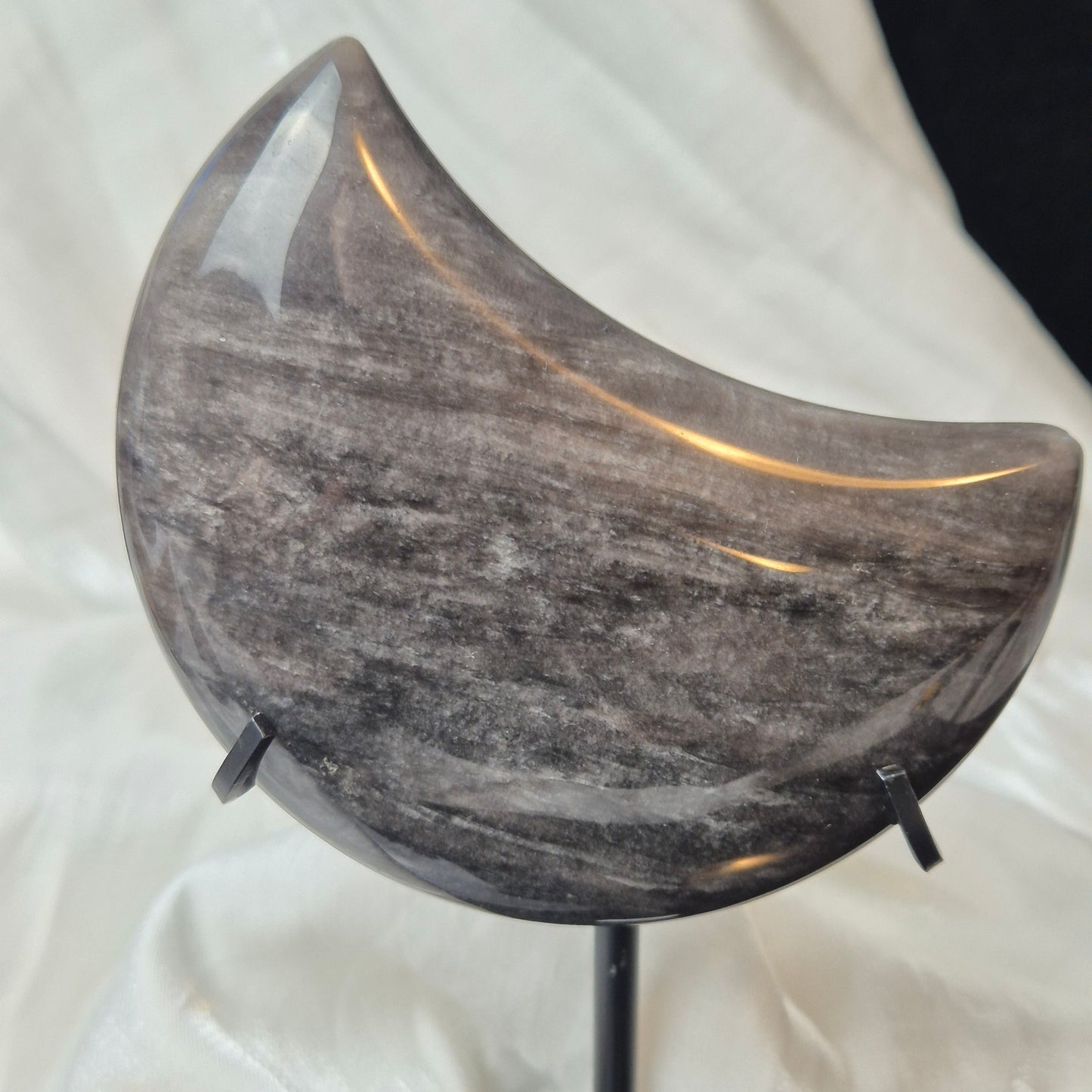Silver sheen obsidian moon 2