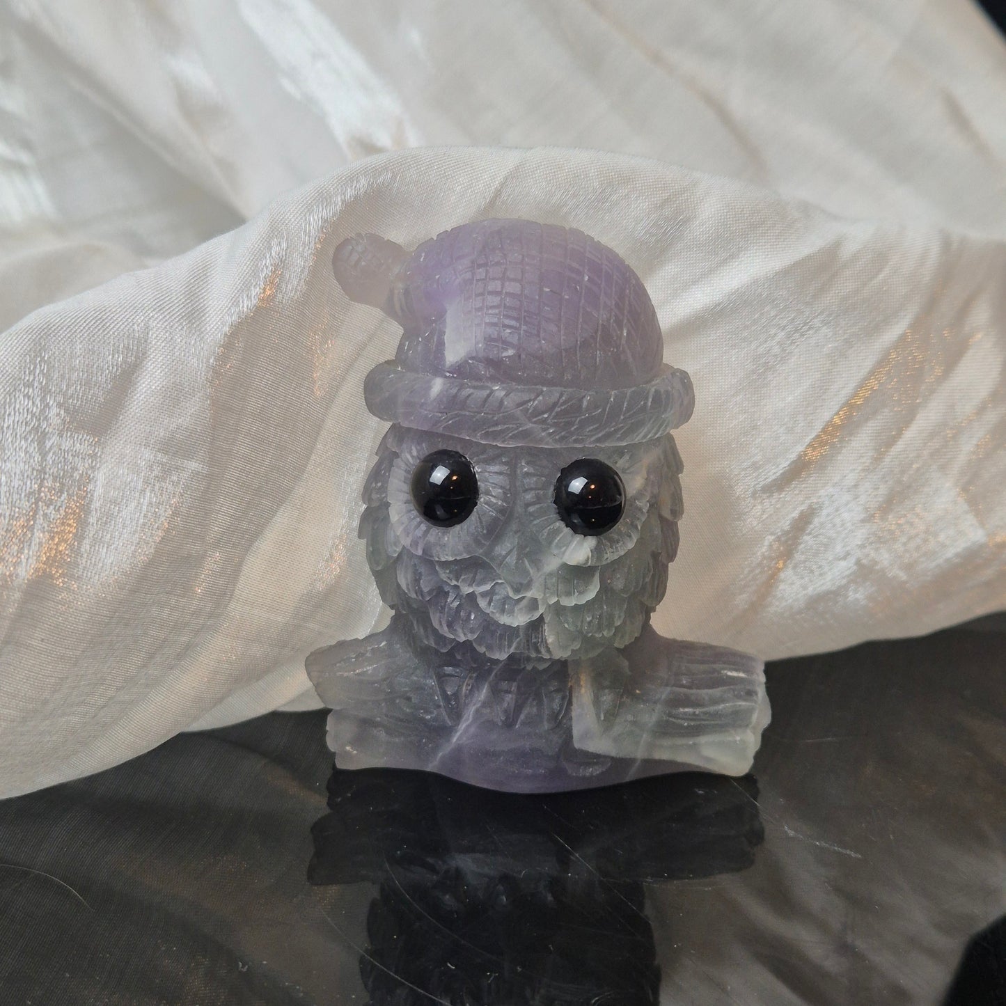 Fluorite christmas owl