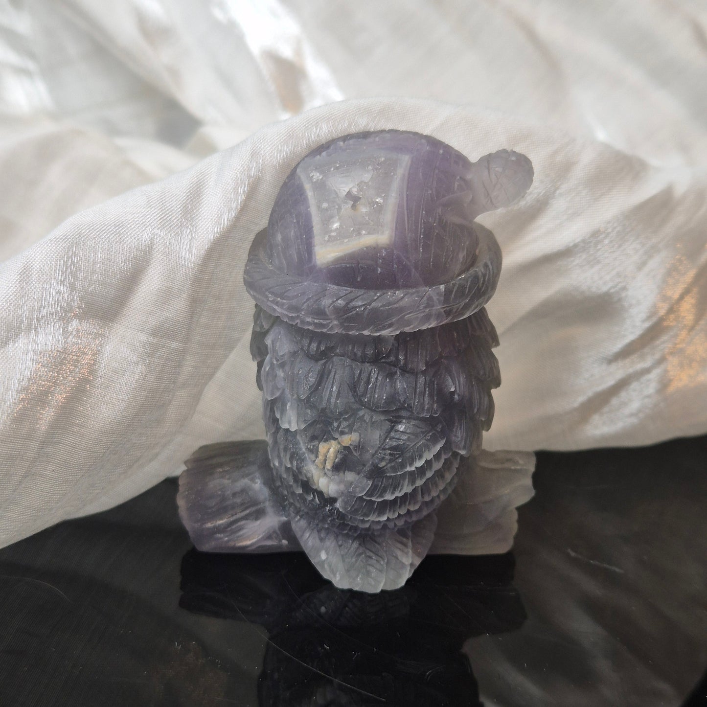 Fluorite christmas owl