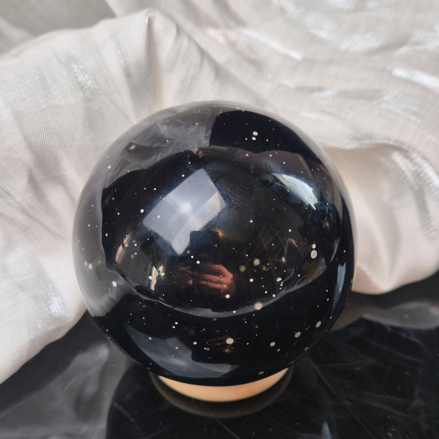 Stardust obsidian sphere 1
