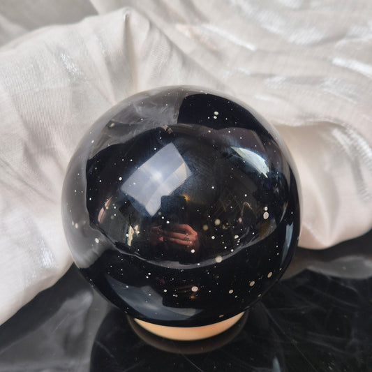 Stardust obsidian sphere 1