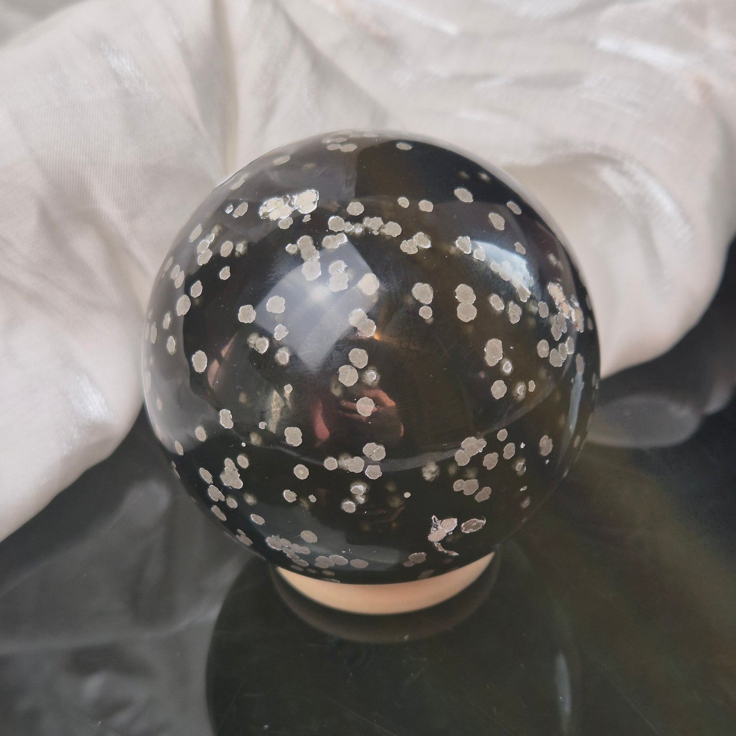 Stardust obsidian sphere 2