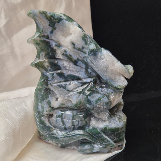 Moss agate dragon