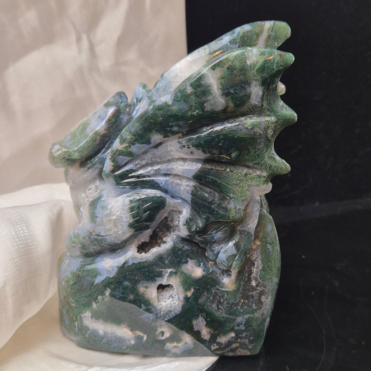 Moss agate dragon