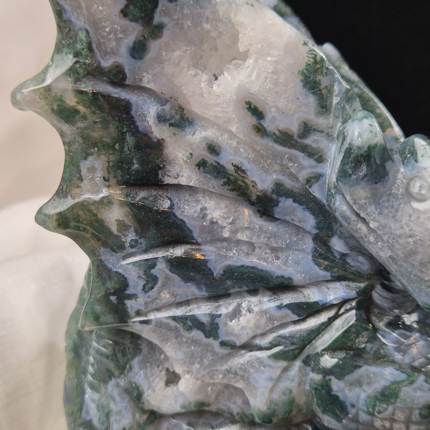 Moss agate dragon