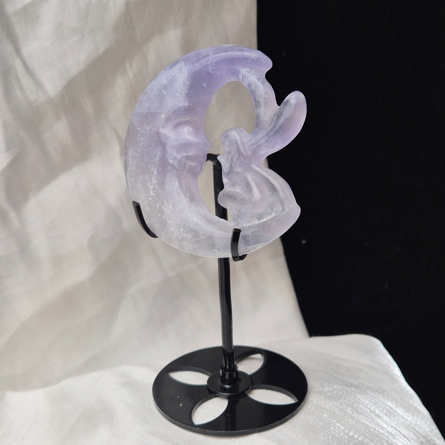 Fluorite angel on moon