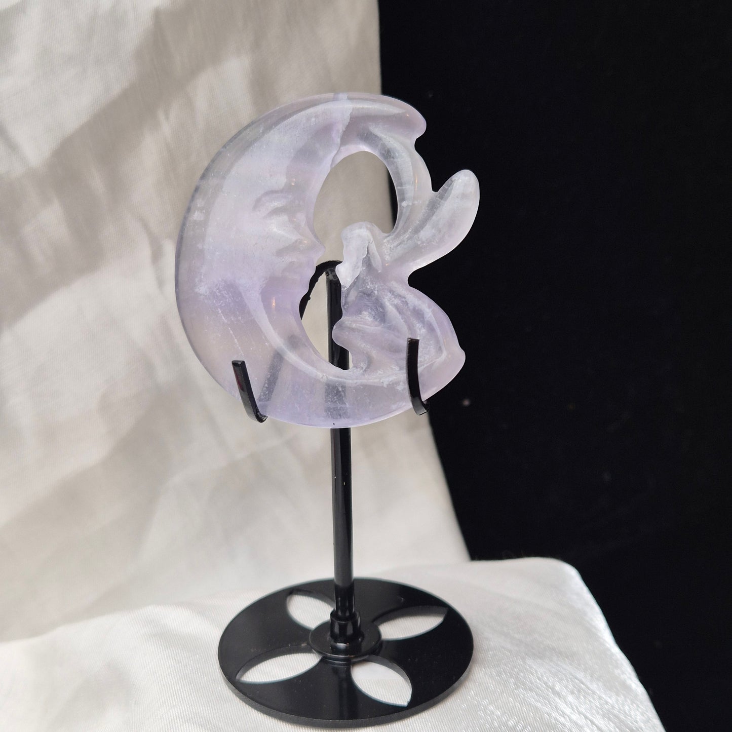 Fluorite angel on moon