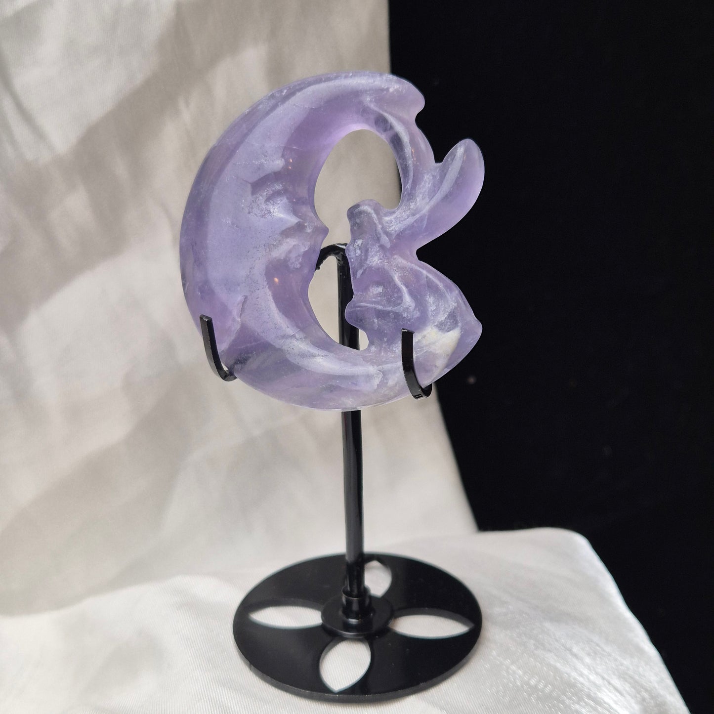 Fluorite angel on moon