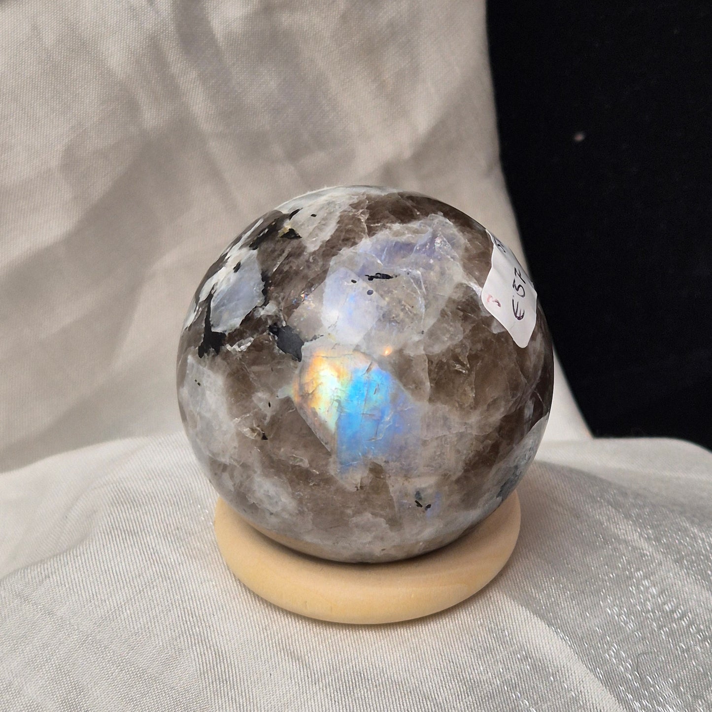 Rainbow moonstone sphere 3