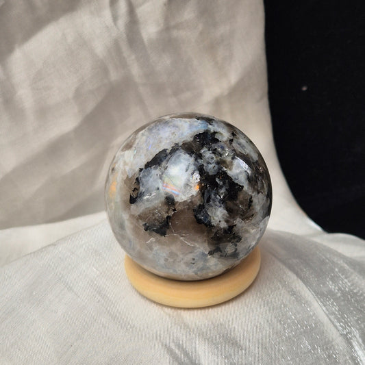 Rainbow moonstone sphere 6