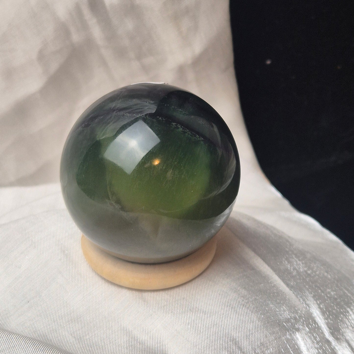 Dark green fluorite sphere 2