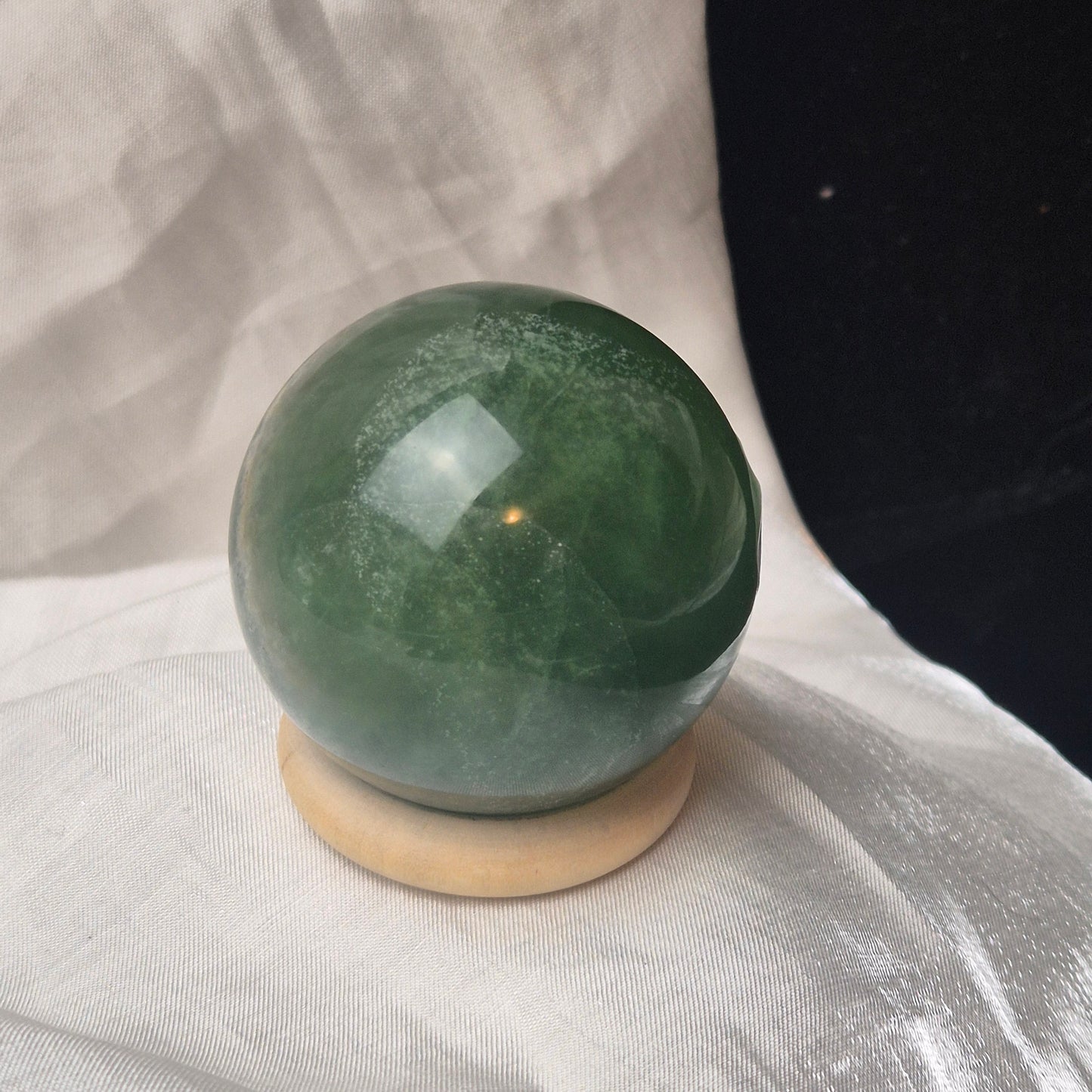 Dark green fluorite sphere 3