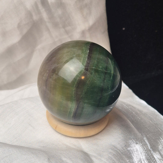 Dark green fluorite sphere 4