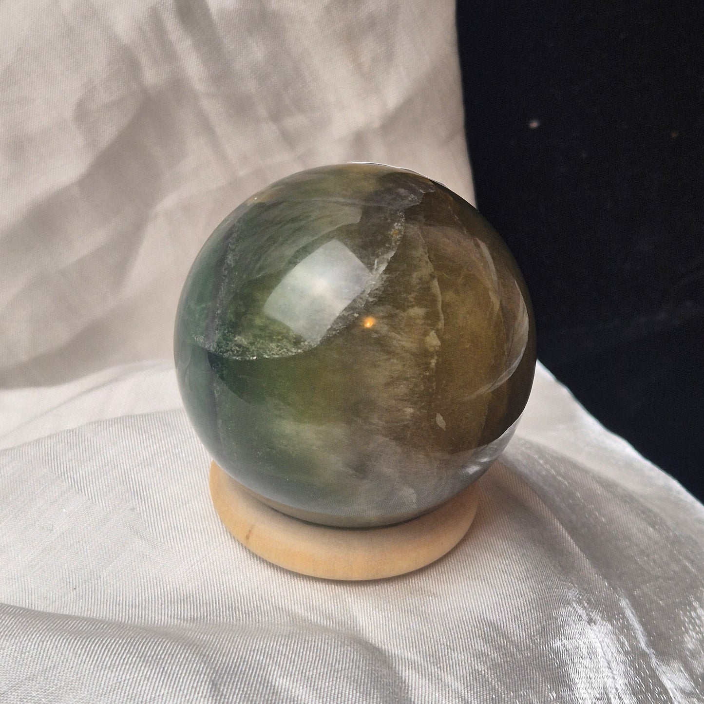 Dark green fluorite sphere 4