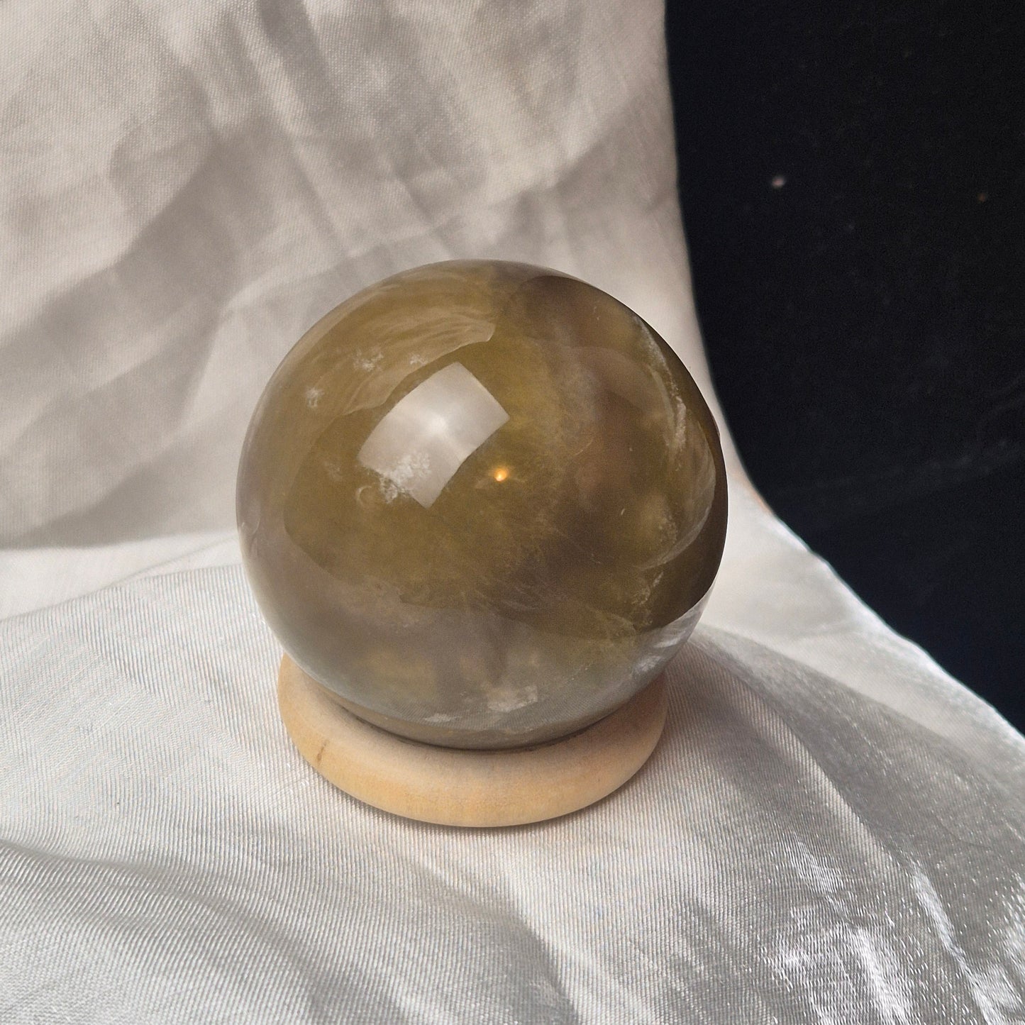 Dark green fluorite sphere 7