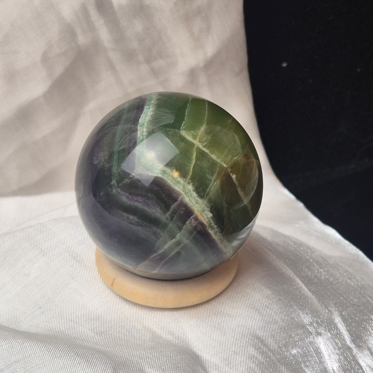 Dark green fluorite sphere 8