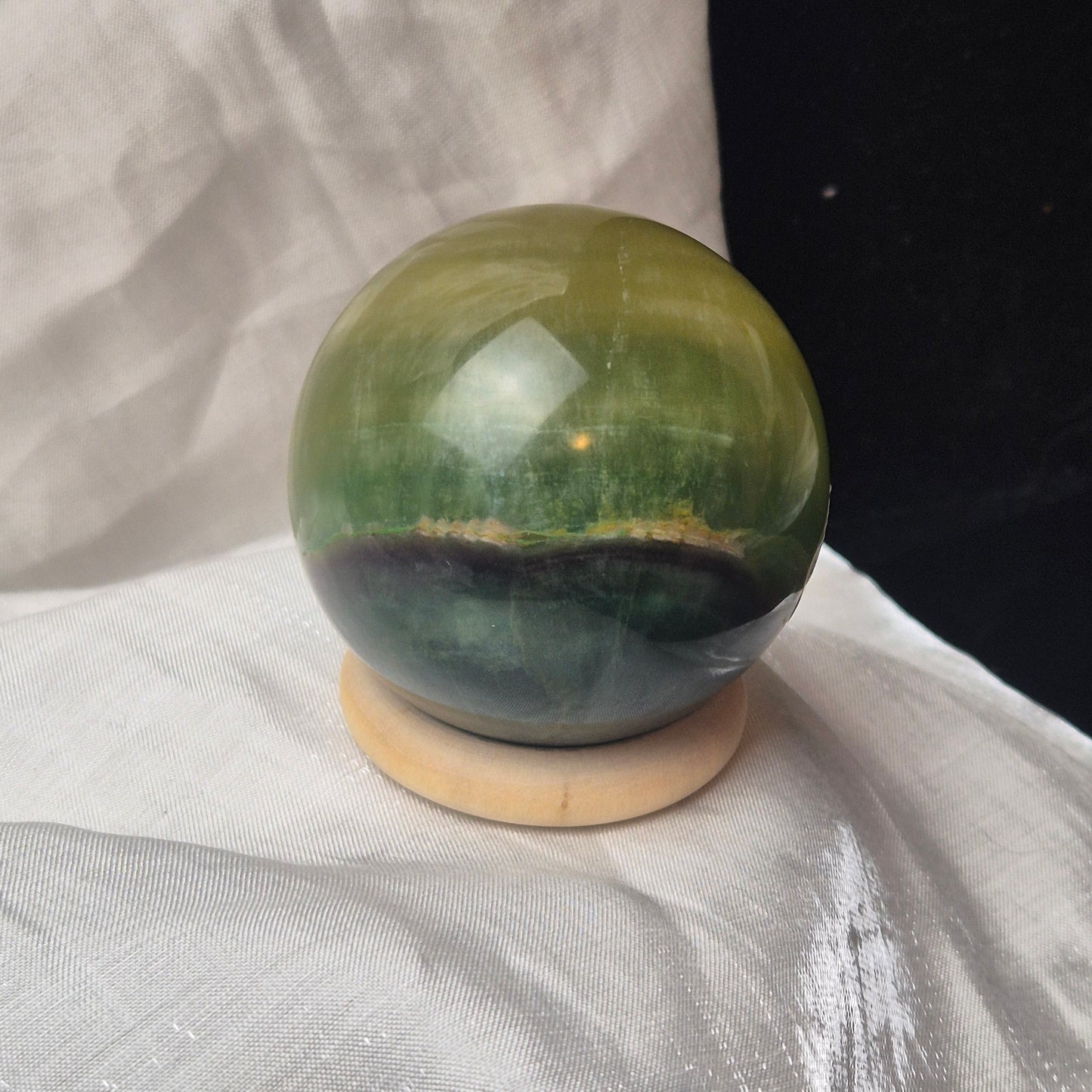 Dark green fluorite sphere 9