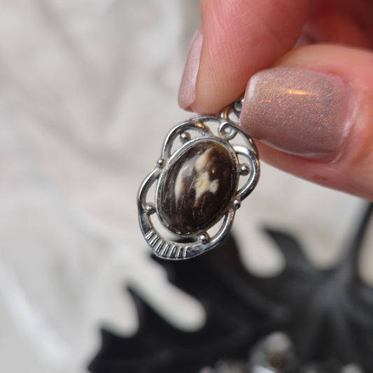 Feather agate pendant 6 (indonesia)