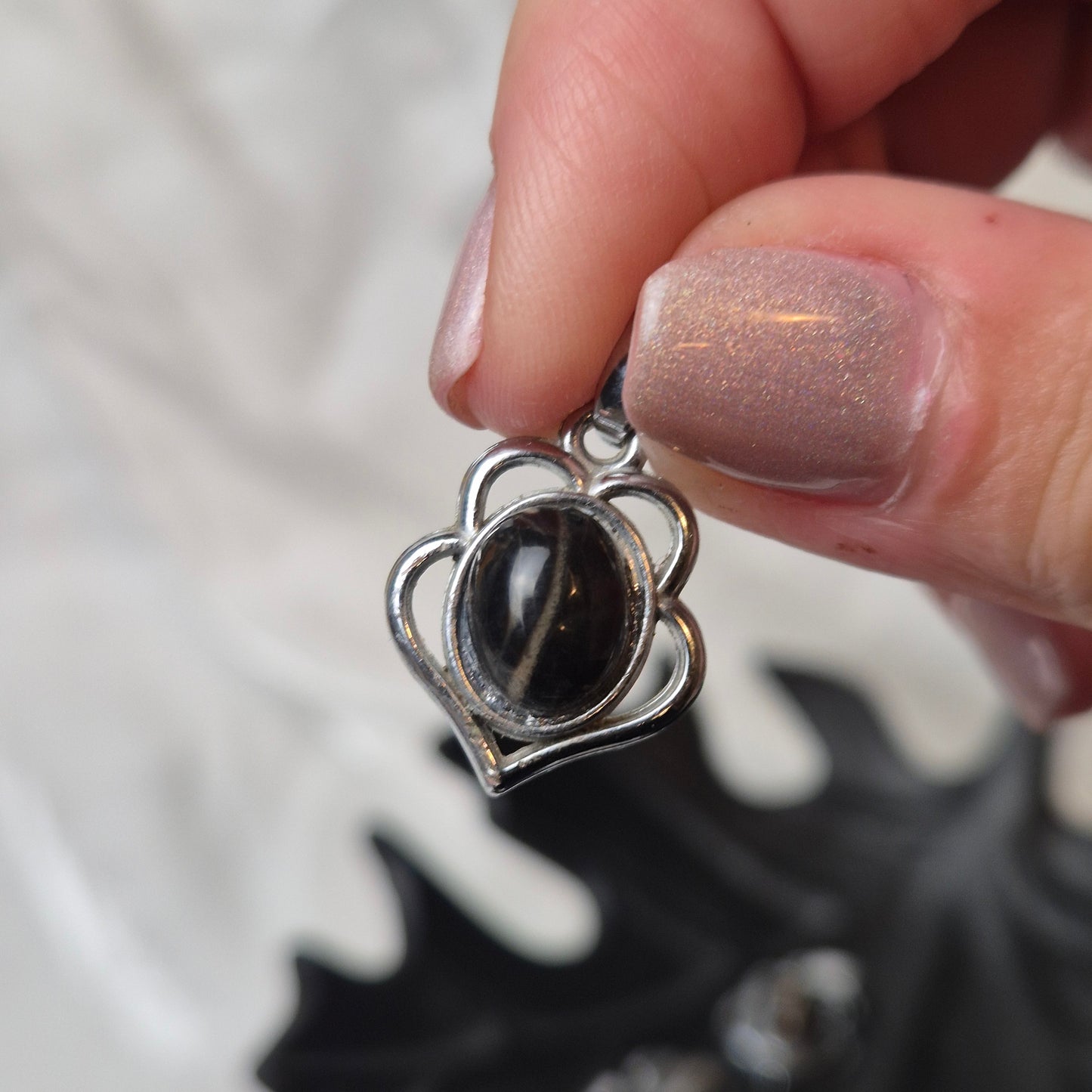 Feather agate pendant 7 (Indonesia)