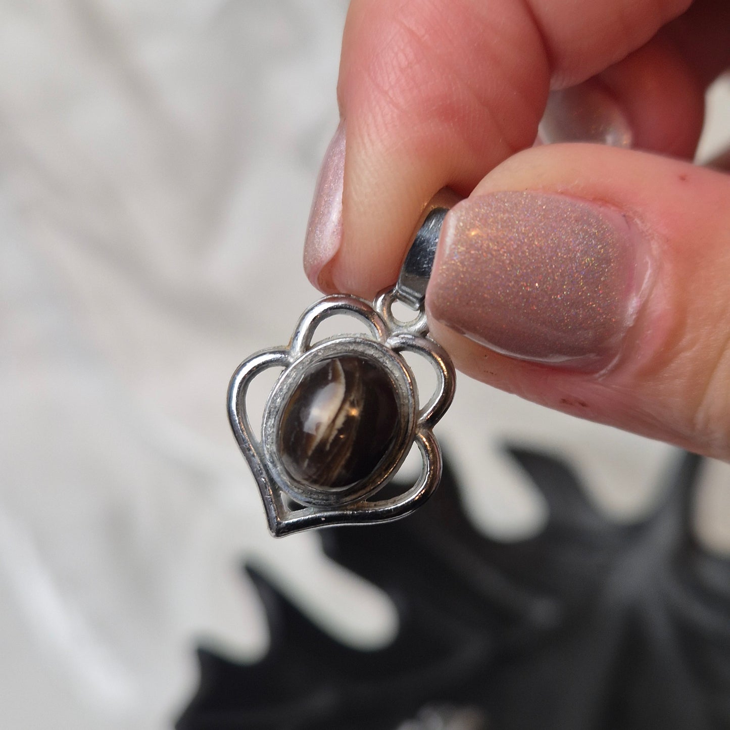 Feather agate pendant 9 (Indonesia)