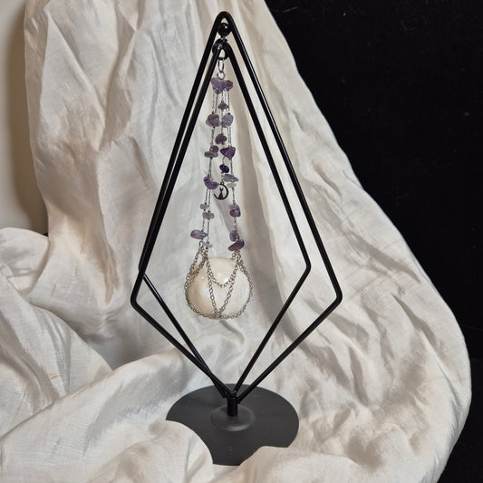 Sphereholder diamond silver