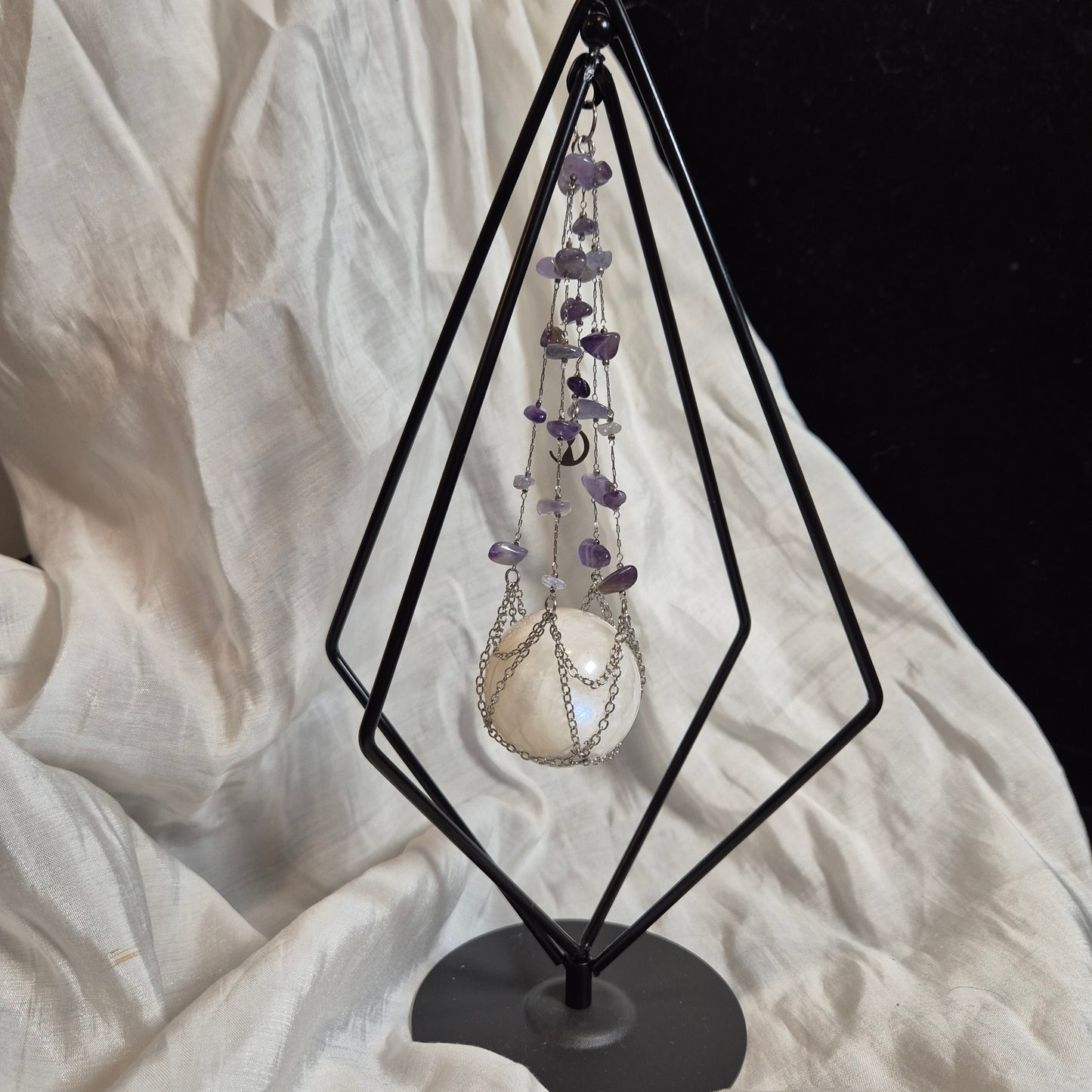 Sphereholder diamond silver