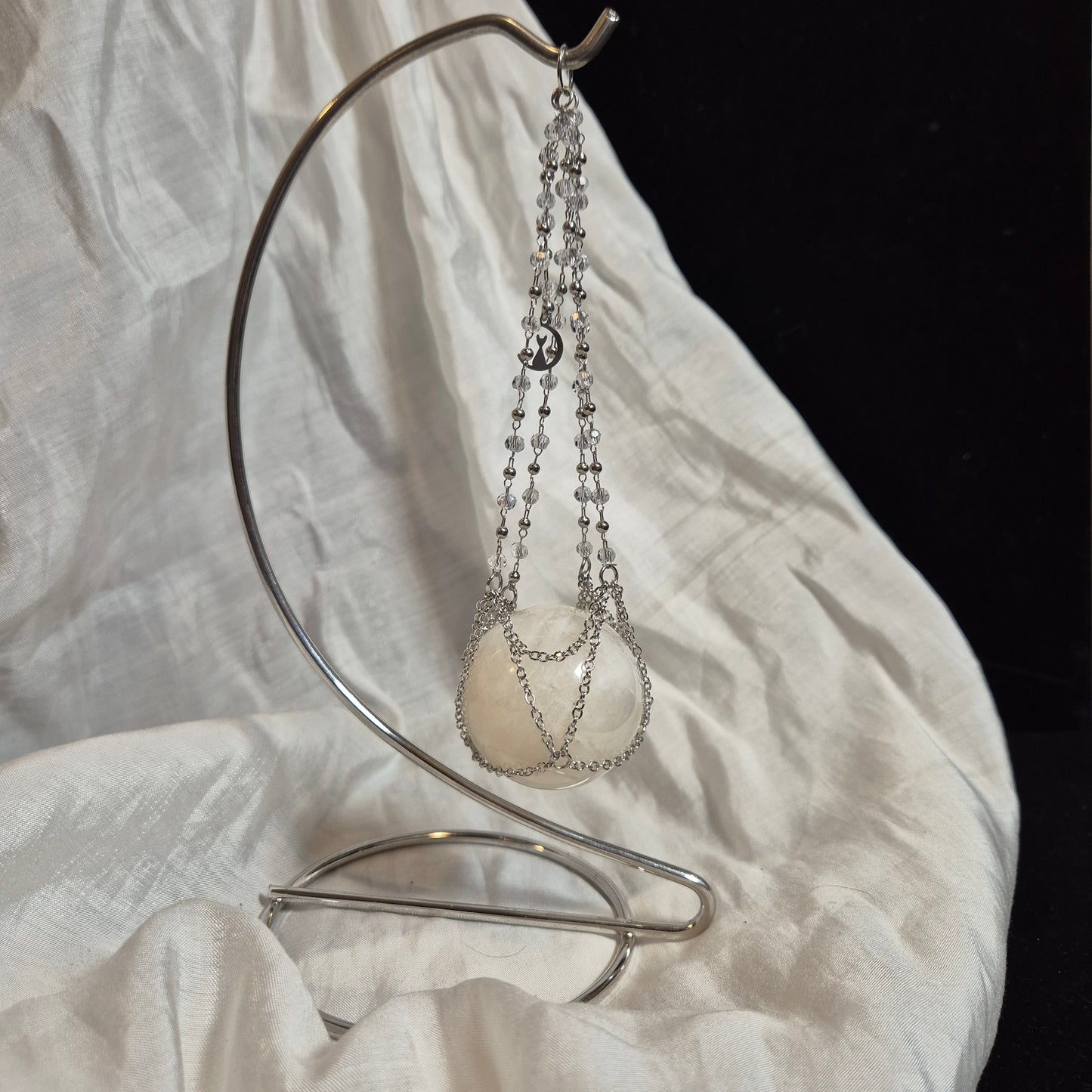 Sphereholder with net silver